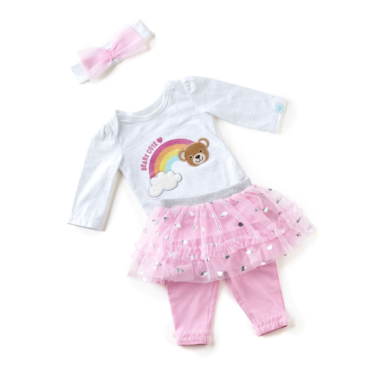 Pink Baby Tutu Outfit - Size 6 Months
