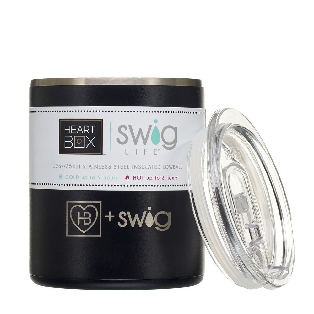 12 oz. HeartBox x Swig Life Stainless Steel Insulated Lowball - Image 5