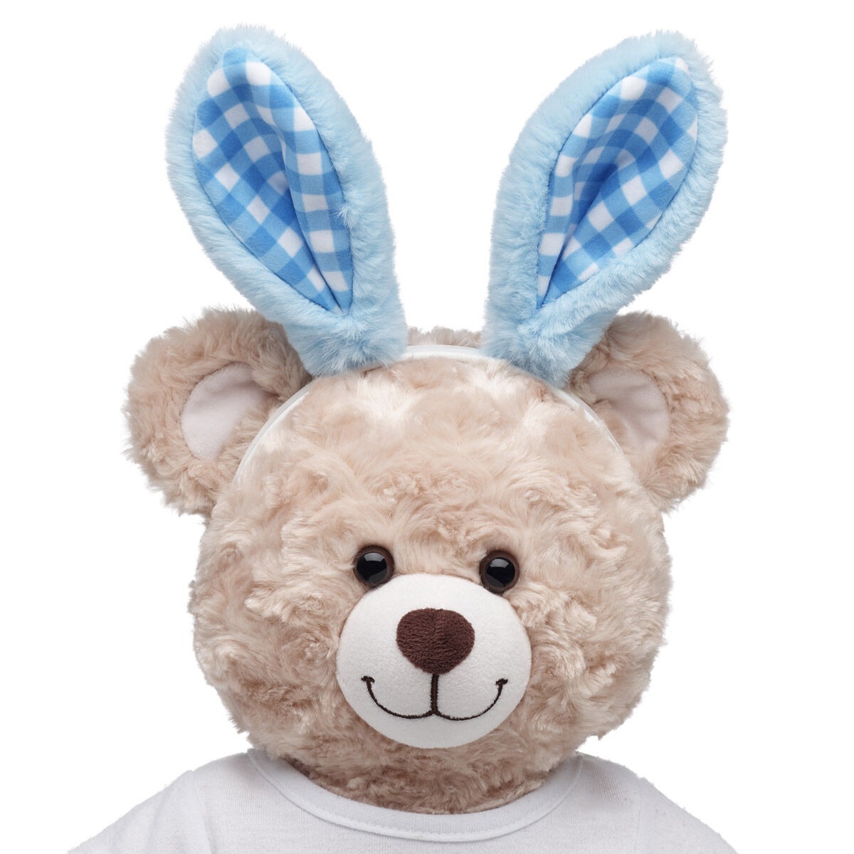 Blue Gingham Bunny Ears Headband - Image 3