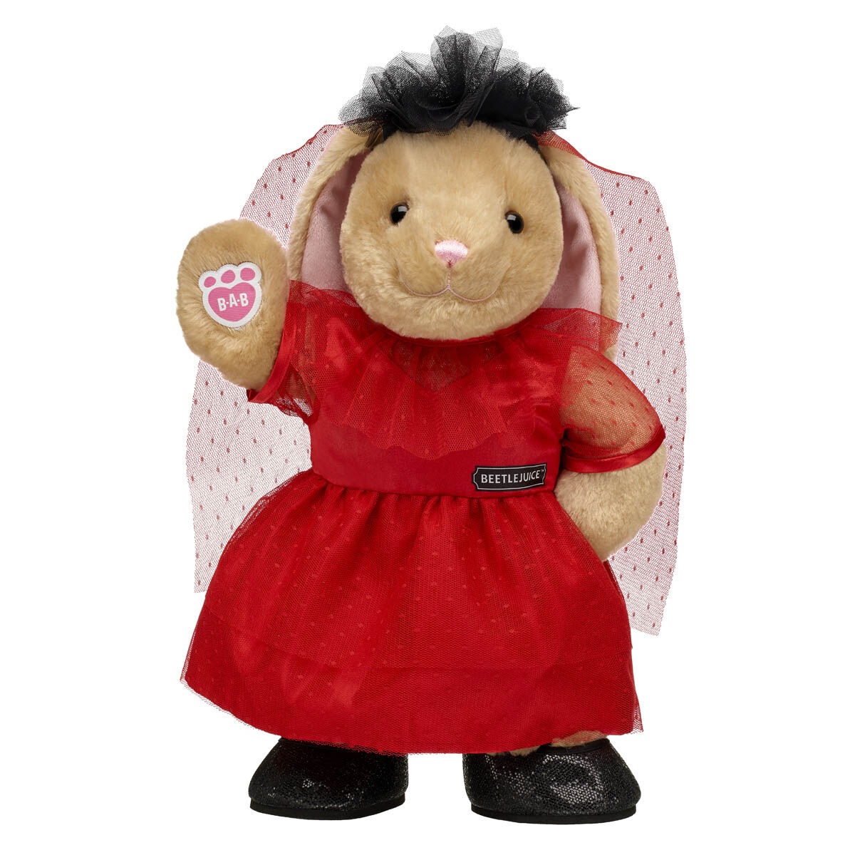 Pawlette Bunny Plush Beetlejuice Lydia Deetz Gift Set with Shoes
