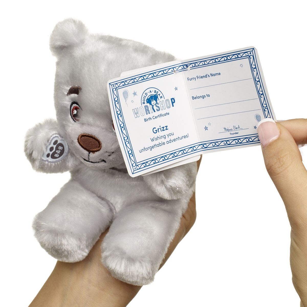 Build-A-Bear Mini Beans Grizz Plush - Image 3