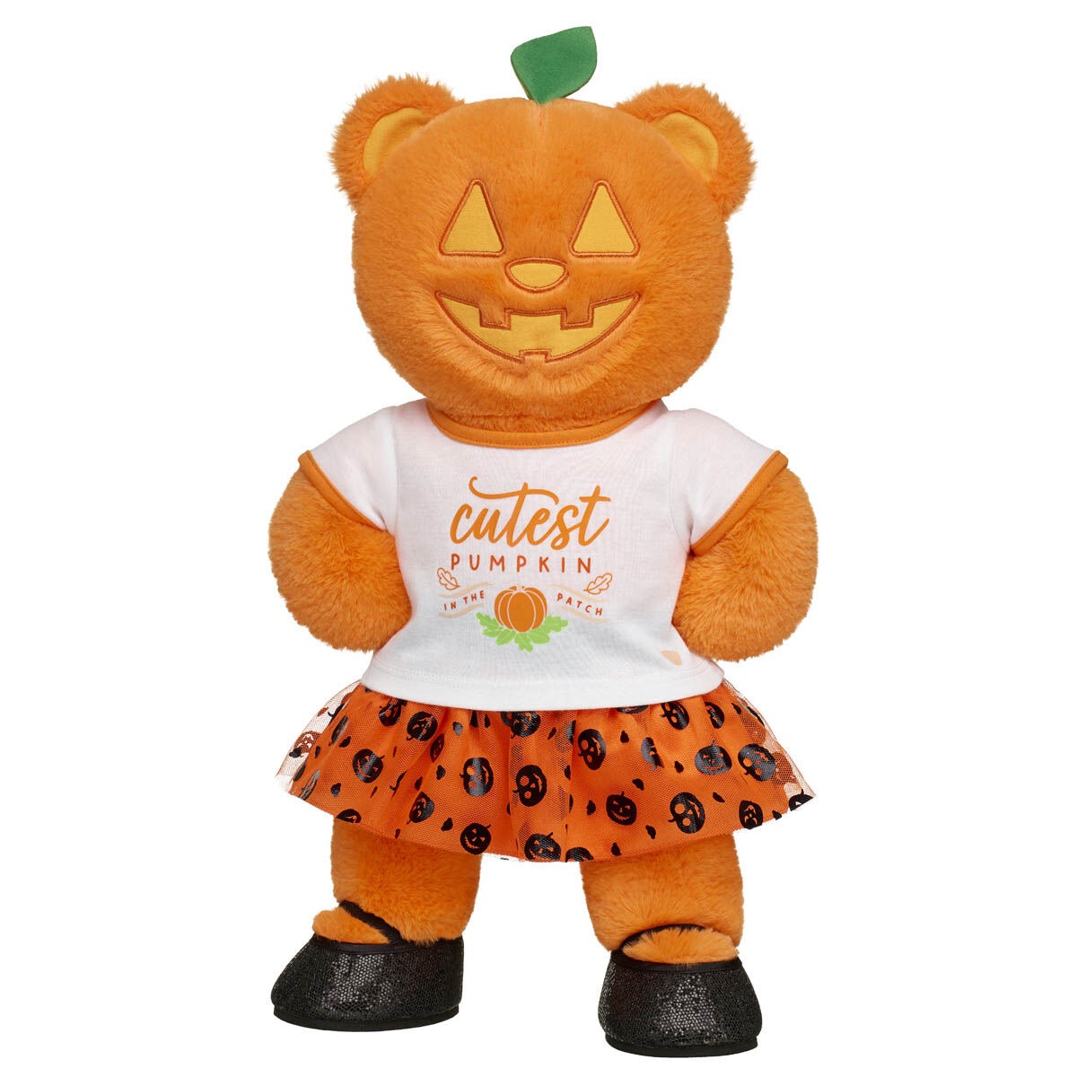 Pumpkin Glow Teddy Bear "Cutest Pumpkin in the Patch" Gift Set with Skirt