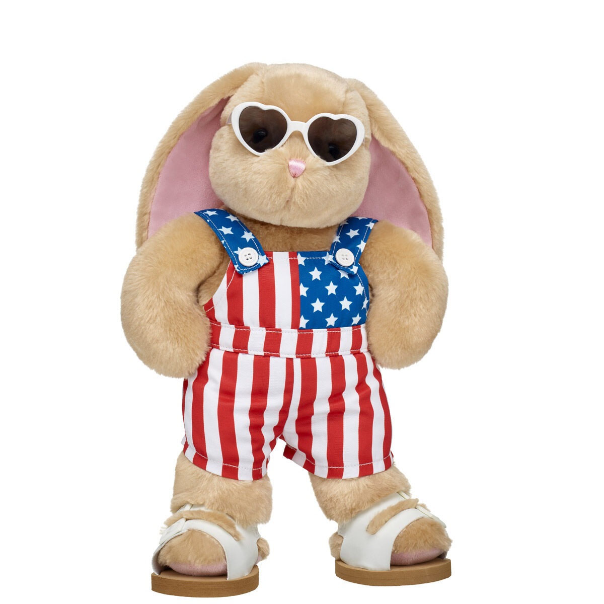 Pawlette Bunny Plush USA Overalls Gift Set