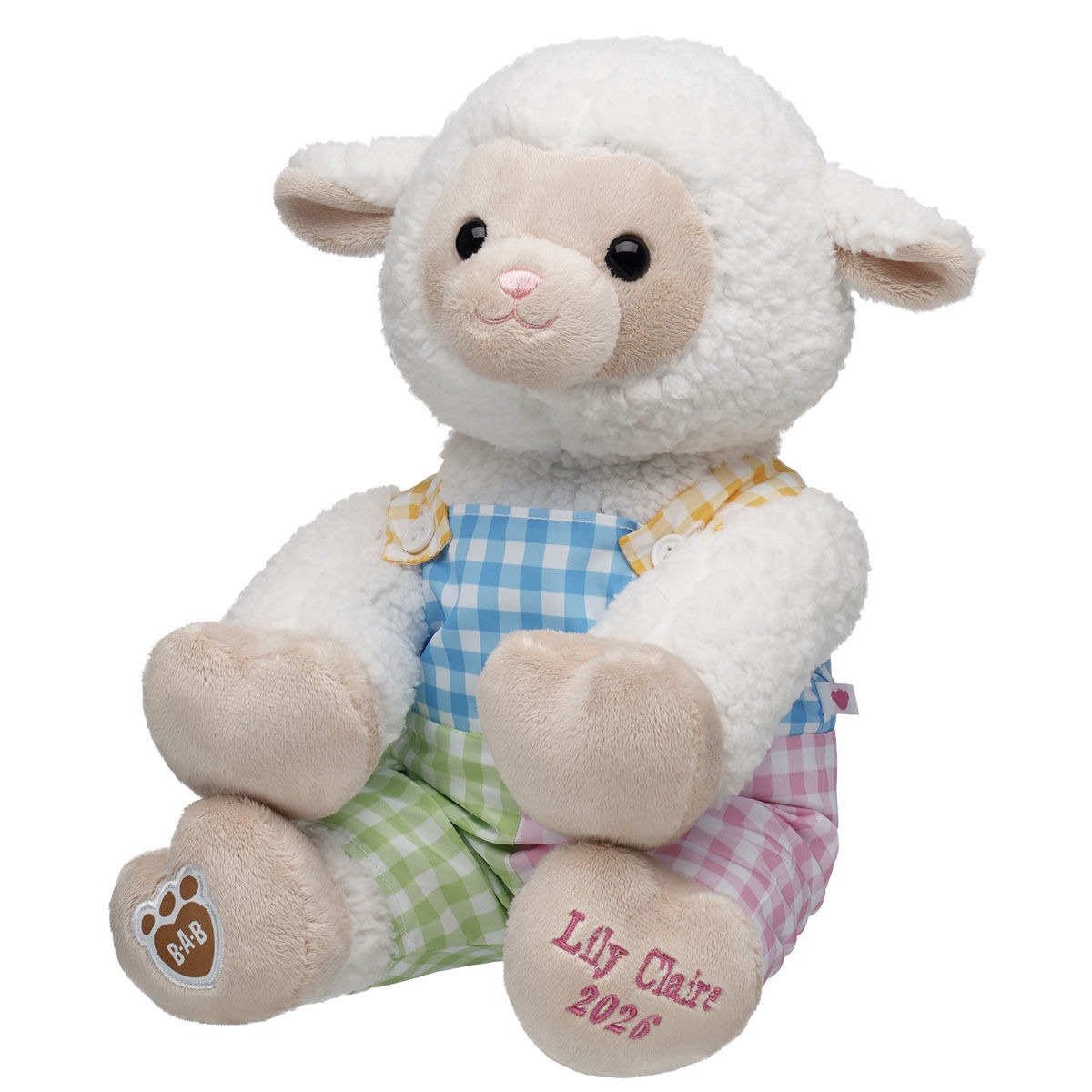 Embroidered Lamb Stuffed Animal Spring Gift Set