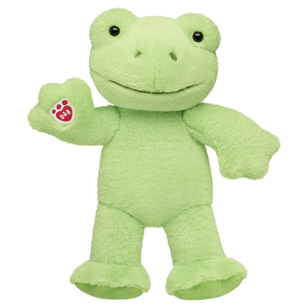 Personalized Embroidered Spring Green Frog Stuffed Animal - Image 3