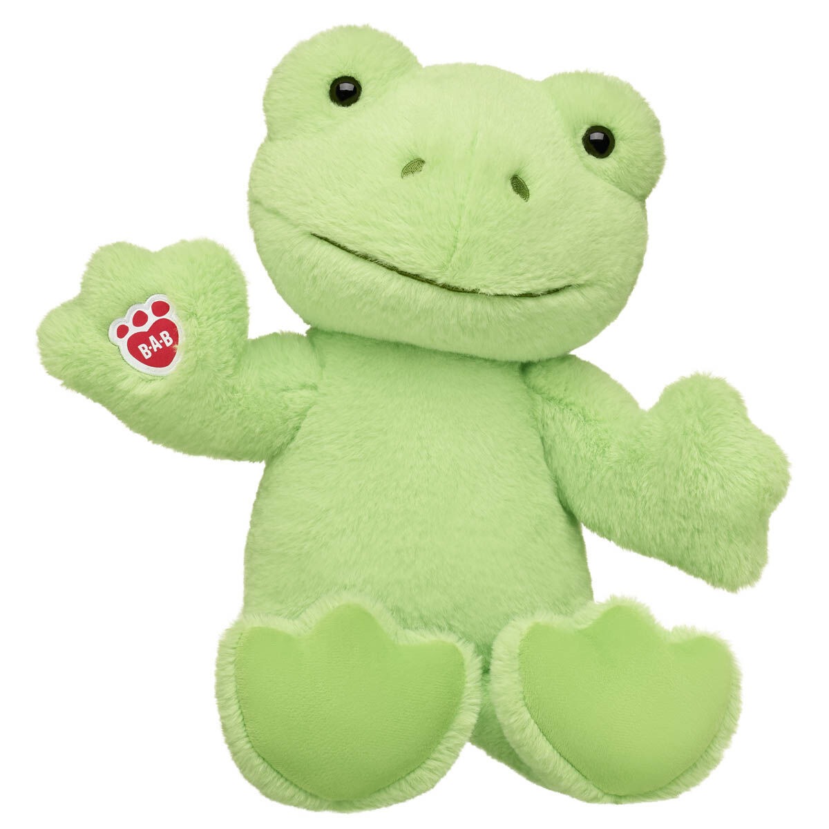Personalized Embroidered Spring Green Frog Stuffed Animal - Image 4