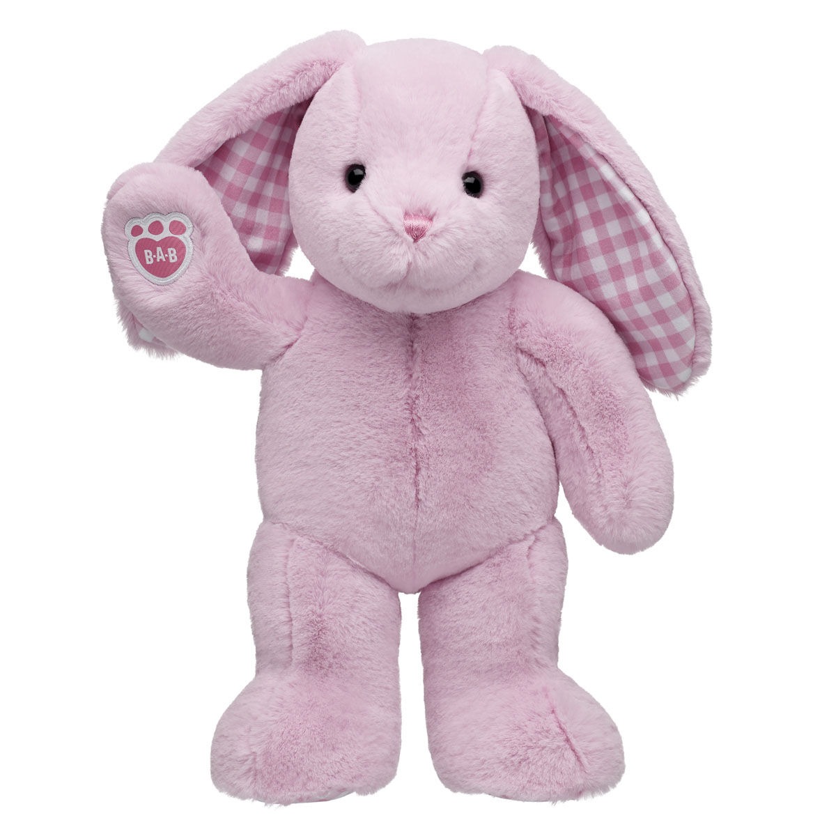 Pink Gingham Pawlette Bunny Plush - Image 3