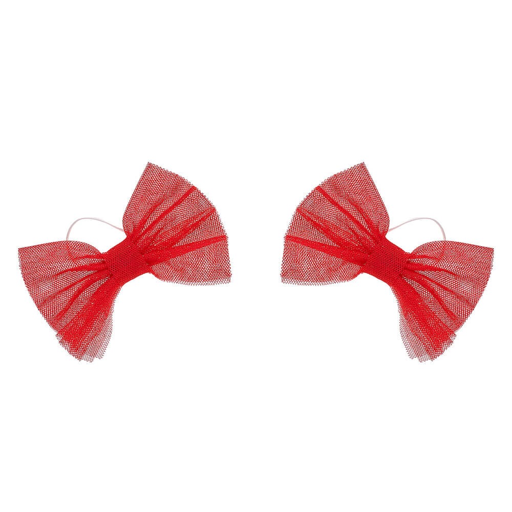 Red Sparkle Bows 2 pc.