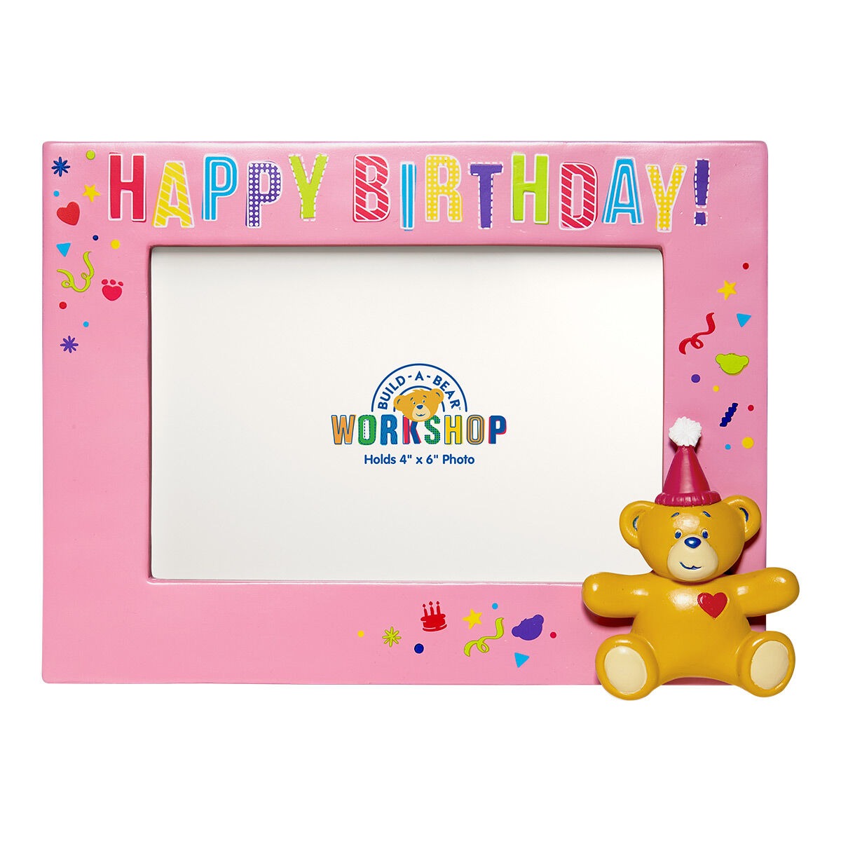 Build-A-Bear Happy BEARthday! Pink Photo Frame