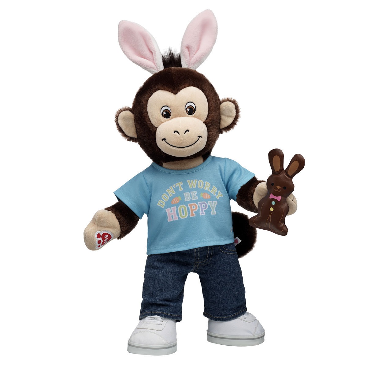 Smiley Monkey Stuffed Animal Bunny Gift Set