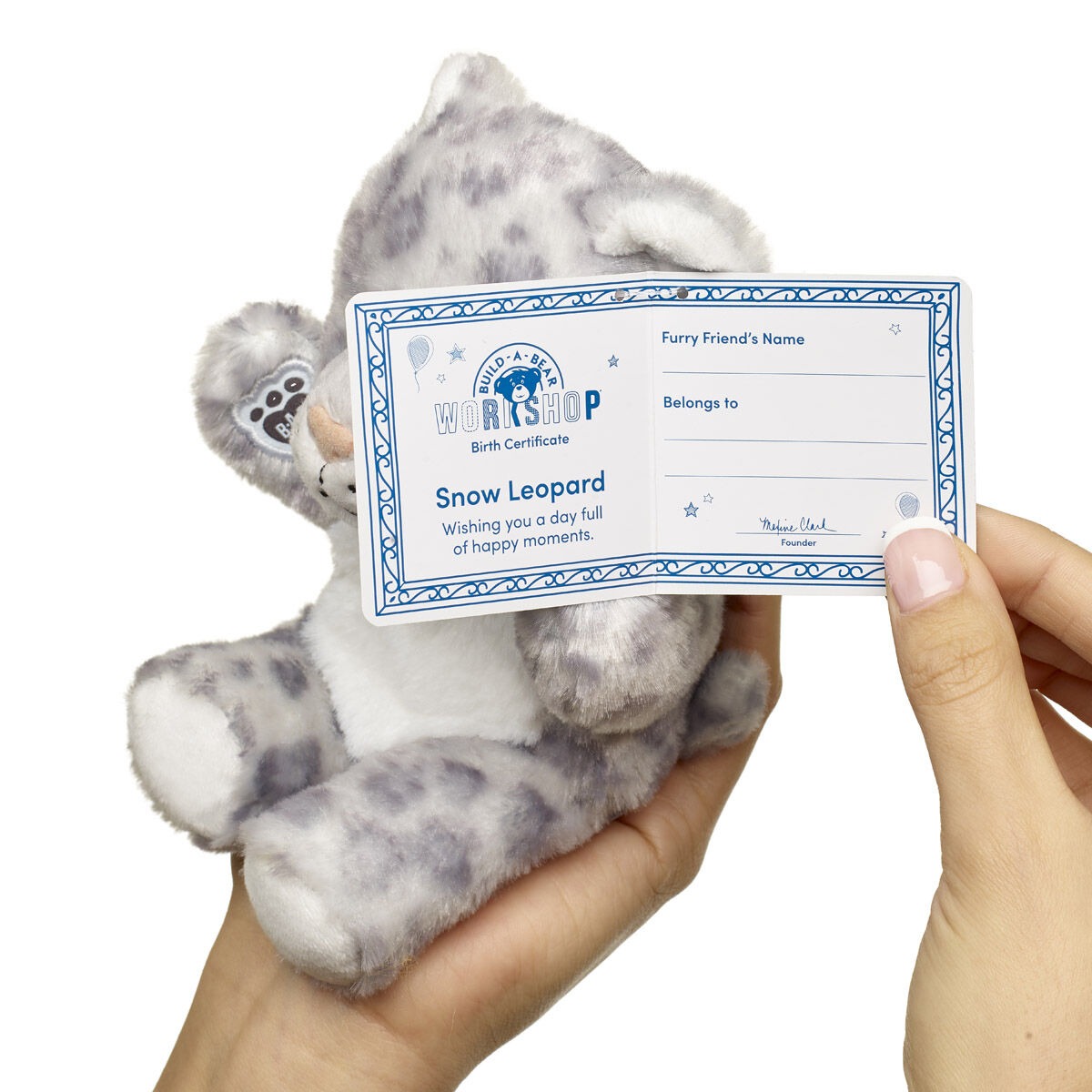 Build-A-Bear Mini Beans Snow Leopard Stuffed Animal - Image 3