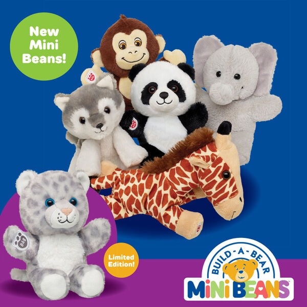 Build-A-Bear Mini Beans Snow Leopard Stuffed Animal - Image 4