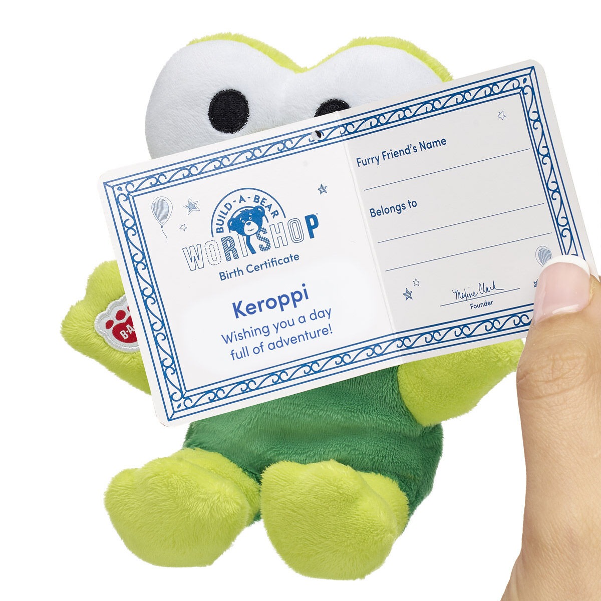 Build-A-Bear Mini Beans Sanrio Hello Kitty and Friends Keroppi Plush - Image 3